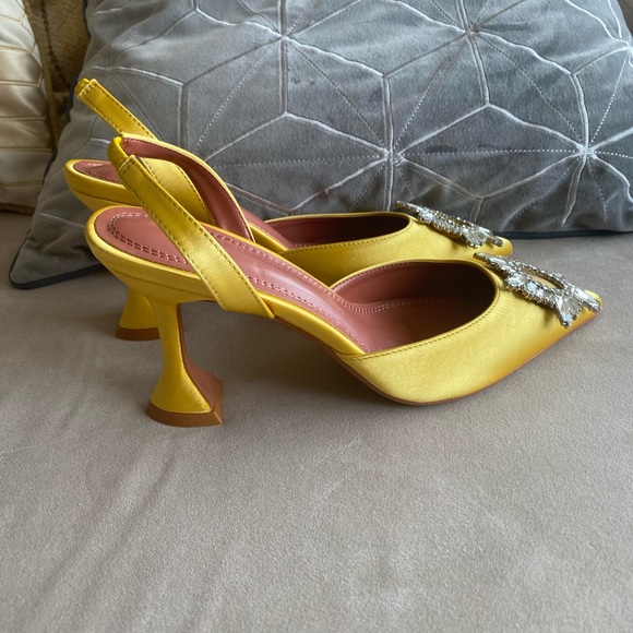 Satin Slinback strap. with Crystal embellished European size 38 US size 7.5 - Picture 4 of 8